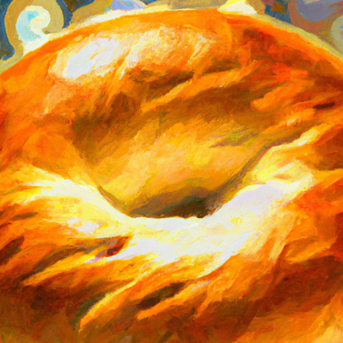 An Impressionist Painting of the perfect bagel from Crieve Hall Bagel Coo